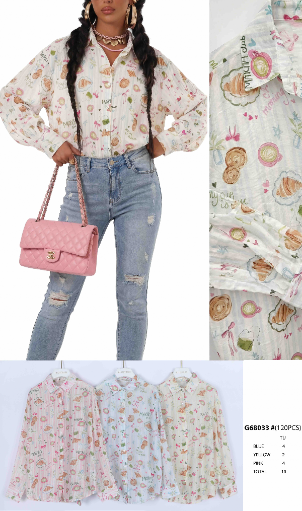 Koszule damska (Francja produkt) Roz Standard, Mix Kolor .Paczka 10 szt 1